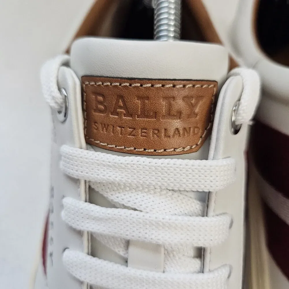 BALLY Sneakers White HELVIO-107 Mens Sz US 8D With Box Extra Laces Trainspotting - Picture 2 of 8